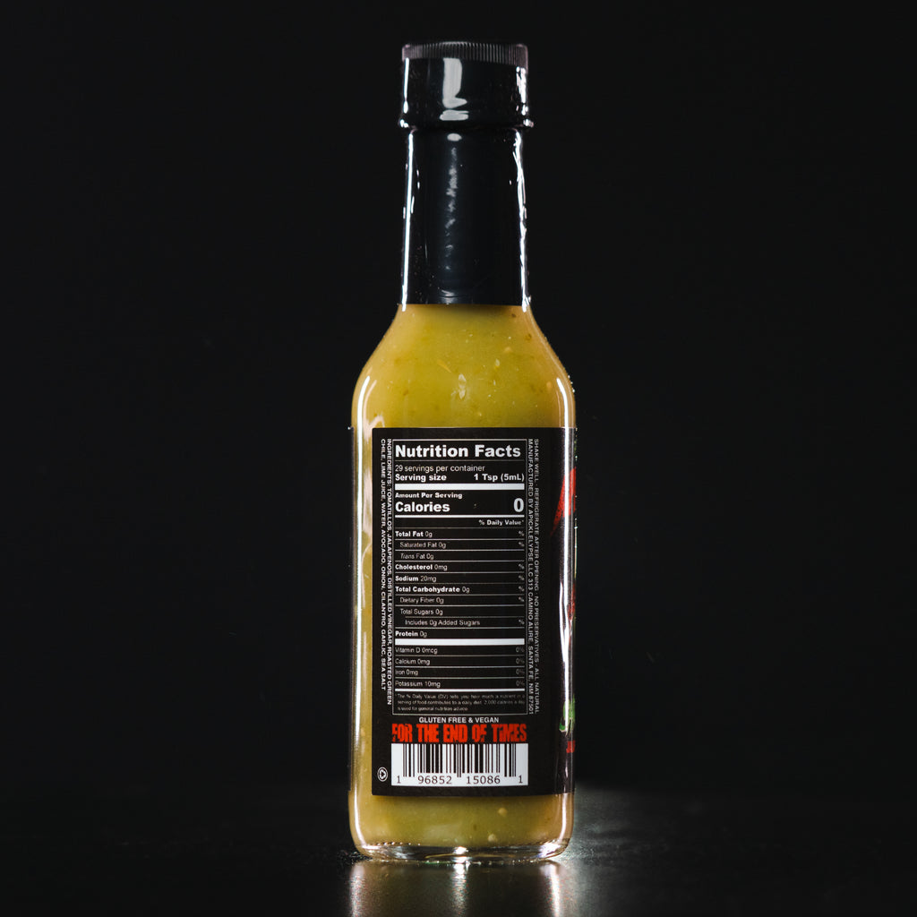 Shrunken Head - Jalapeño, Tomatillo, Cilantro, Avocado,  Lime - Mildish