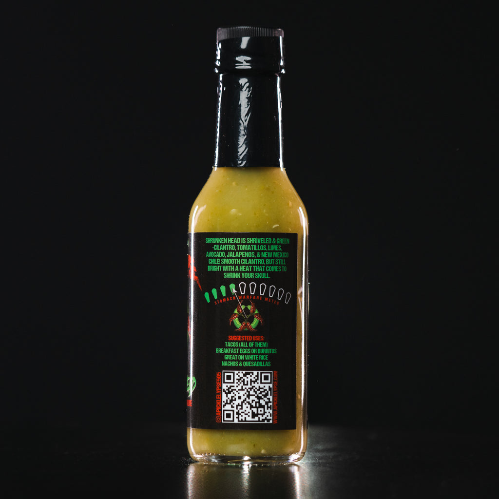 Shrunken Head - Jalapeño, Tomatillo, Cilantro, Avocado,  Lime - Mildish
